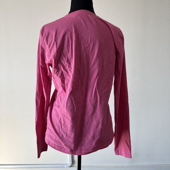 Ralph Lauren Sport Womens Babydoll Long Sleeve Top Size Medium Pink Preppy Y2K - Picture 7 of 11